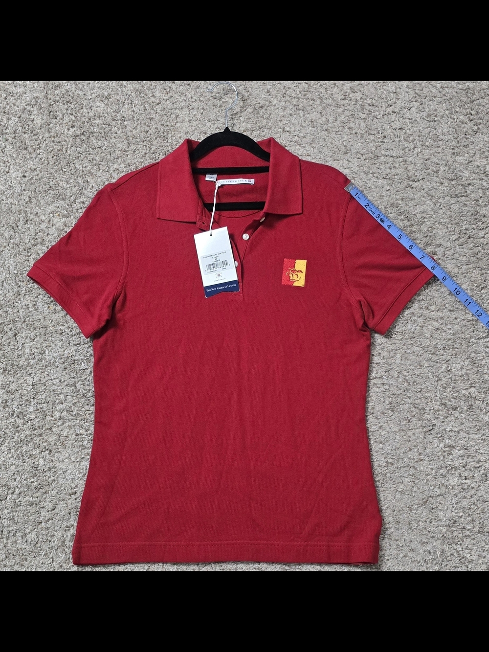 Cutter & Buck (PSU) Polo Shirt Women's Size M Red/Yellow Collared NWT